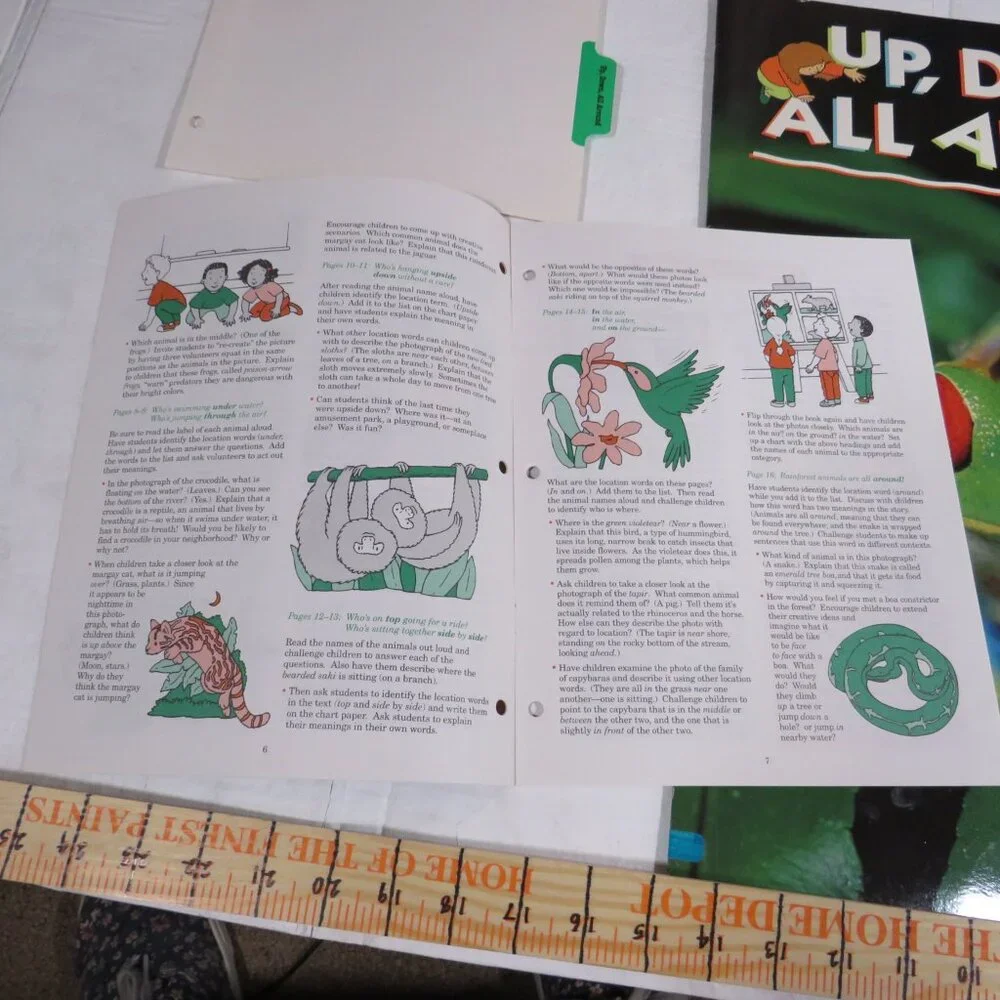 Up, Down, All Around BIG BOOK (almost 2 feet tall) with teacher pages CLASSROOM